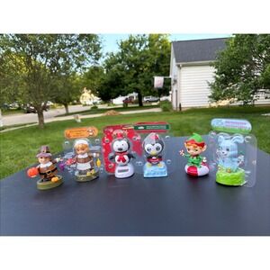 Solar Dancing Toys Figures Lot Of 6 Christmas Easter Thanksgiving Winter